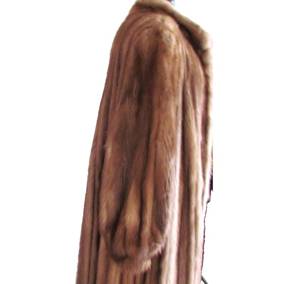 Designer Balencia Honey Blonde Soft Pelt's Long Length Mink Coat Large - Picture 13 of 16